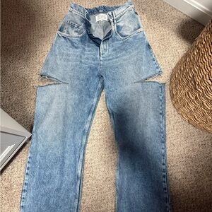 Maison Margiela cut out jeans
